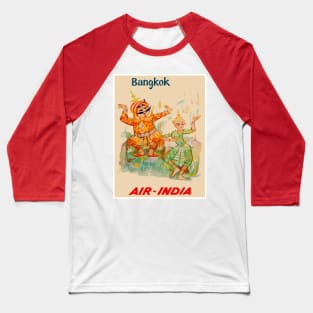 Air-India Fly to Thailand Travel and Tourism Poster Print Baseball T-Shirt